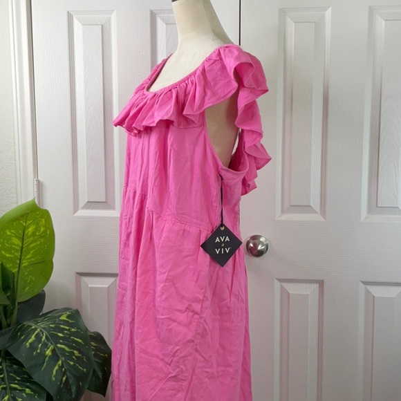 Ava & Viv- Womens Ruffle Maxi Empire Waist Dress Size 2X - Picture 6 of 16